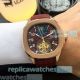 New Fake Patek Philippe Aquanaut Rose Gold Rubber Strap Moonphase Dial Watches (6)_th.jpg